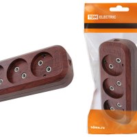 Колодка 3гн без заземления 10А бук TDM (20)