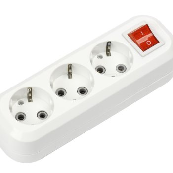 Колодка 3гн с заземлением выключатель 16А Smartbuy (100)