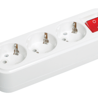 Колодка 3гн с заземлением выключатель 16А белый IEK (30)