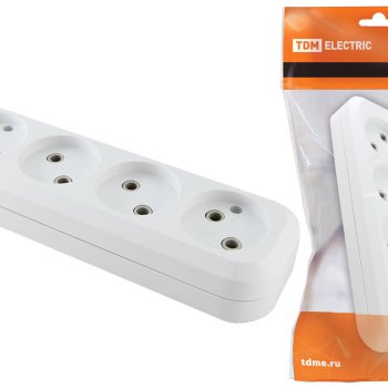 Колодка TDM 4гн 10А без заземления белый (20)