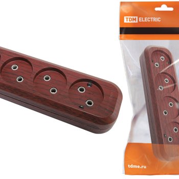 Колодка TDM 4гн 10А без заземления бук (20)