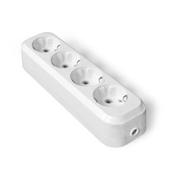 Колодка Ionich 4гн с заземлением 10А (100)