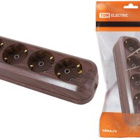 Колодка TDM 4гн 16А с заземлением бук (15)