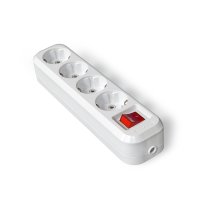 Колодка Ionich 4гн с заземлением выключатель 10А (100)