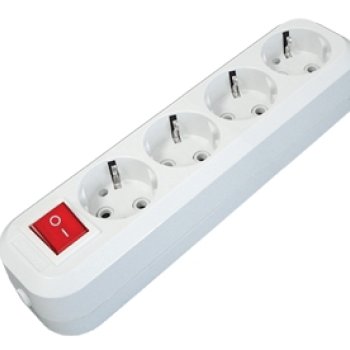 Колодка Универсал 4гн с заземлением выключатель 16А (100)