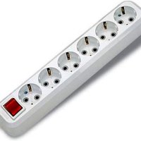 Колодка Makel 6гн с заземлением выключатель (12/48)