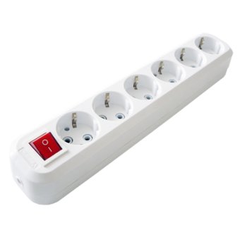 Колодка Универсал 6гн с заземлением выключатель 16А (60)