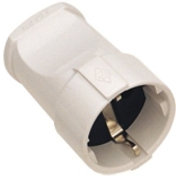 Штепсельное гнездо Makel белый с заземлением (50)