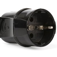 Штепсельное гнездо Smartbuy 16А с заземлением чёрный (40)