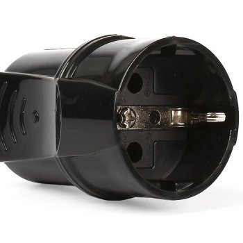 Штепсельное гнездо Smartbuy 16А с заземлением чёрный (40)