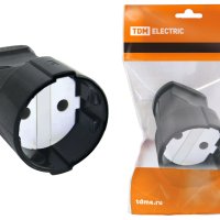 Штепсельное гнездо TDM без заземления 10А чёрный (20)