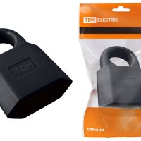 Штепсельное гнездо TDM без заземления шторки кольцо 10А чёрный (30)