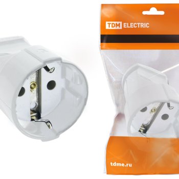 Штепсельное гнездо TDM с заземлением 16А белый (20)