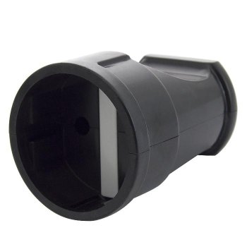 Штепсельное гнездо Светоприбор 16А без заземления черный (100)