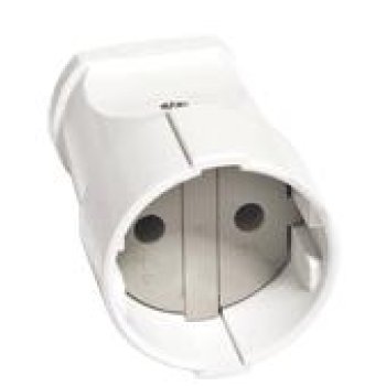 Штепсельное гнездо Универсал 10А без заземления белый (20)