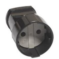 Штепсельное гнездо Универсал 10А без заземления чёрный (20)