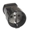 Штепсельное гнездо Универсал 16А с заземлением чёрный (20)