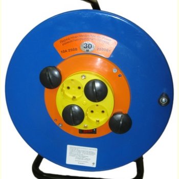 Катушка удлинителя D300мм 4 гнезда с/з металл УМ300 (1)