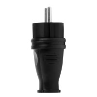 Вилка каучук Smartbuy прямая с заземлением 16А (200)