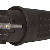 Вилка каучук Универсал прямая с заземлением 16А (40)