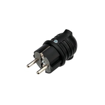 Вилка каучук Rexant угловая с заземлением IP44 16А (20)