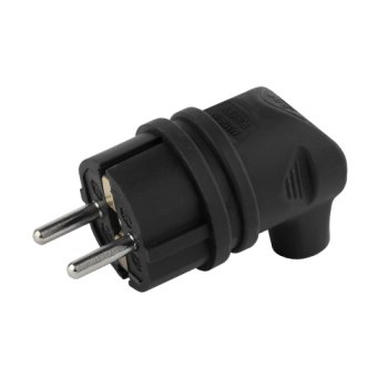 Вилка каучуковая угловая с/з 16А IP44 Эра (30)