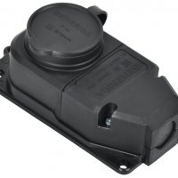 Колодка каучуковая 1 гнездо с заземлением IP44 16А Generica (160)