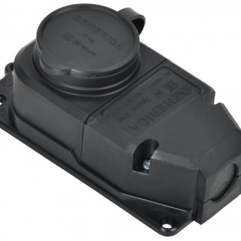 Колодка каучуковая 1 гнездо с заземлением IP44 16А Generica (160)
