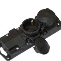 Колодка каучук Светоприбор 2гнезда с заземлением IP44 16А (28)