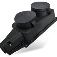 Колодка каучук Универсал 2гнезда с заземлением 16А Россия (10/40)