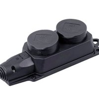 Колодка каучук Smartbuy 2гнезда с заземлением 16А (6/60)