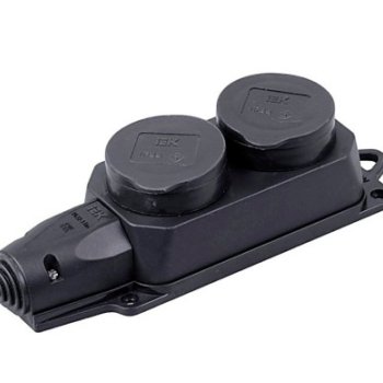 Колодка каучук Smartbuy 2гнезда с заземлением 16А (6/60)