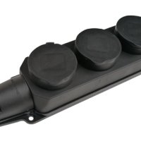 Колодка каучук InHome 3гнезда с заземлением 16А (4)