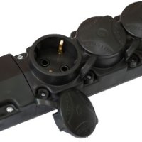 Колодка каучук Светоприбор 3гнезда с заземлением IP44 16А (22)
