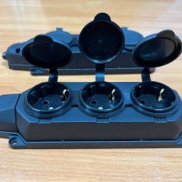 Розетка (колодка) каучуковая 3 гнезда 2P+PE 16А IP54 Витебск (18)