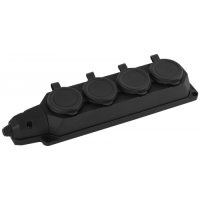 Колодка каучук Эра 4гнезда с заземлением IP44 16А (7)