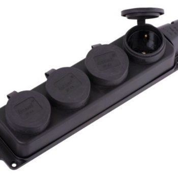 Колодка каучуковая 4 гнезда с заземлением IP44 16А Smartbuy (4/40)