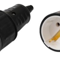 Штепсельное гнездо каучук Светоприбор с заземлением IP20 16А (48)