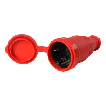 Розетка каучуковая переносная 2P+PE 16A IP44 красный Smartbuy (10)