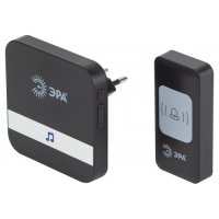 Звонок беспроводной ЭРА C94 220В кнопка А23 черный 52 мелодии 200м