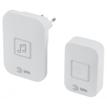 Звонок беспроводной ЭРА C98 60мелодий 70метров белый