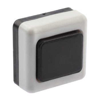 Кнопка звонка ЭРА D2 проводного черная IP20 (1)