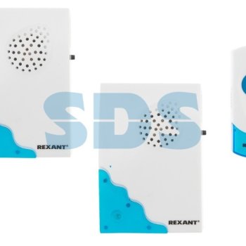 Звонок беспроводной Rexant RX-5 2x23A 2xR6 2базы 36мелодий 80м регулировка громкости IP44 (60)