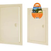 Люк ревизионный 200х400 слоновая кость ручка TDM (4)