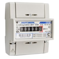 Счётчик электроэнергии 220В однотарифный DIN 5-60А ЭУ Энергомера СЕ101 R5 145 М6 (10) 2026