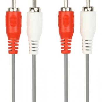 Кабель 2RCA - 2RCA 5 м, SmartBuy, серый (1/50)