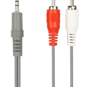 Кабель 2RCA - джек 3.5мм 1.8 м, SmartBuy, серый