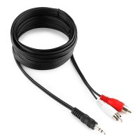 Кабель 2RCA - джек 3.5мм 5 м, Gembird, черный (1/200)
