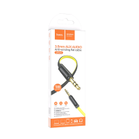 Кабель джек 3.5мм - джек 3.5мм 1м Hoco UPA16 позолоченные контакты жёлтый коробка (1/31/310)