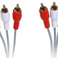 Кабель 3RCA - 3RCA 1.8м SmartBuy серый, пакет (1/50)